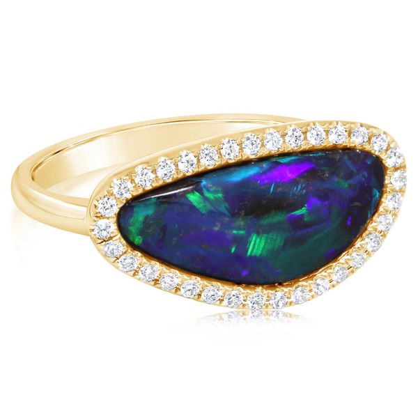 Yellow Gold Boulder Opal Ring Jones Jeweler Celina, OH