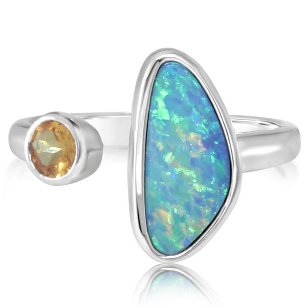 White Gold Opal Doublet Ring Jerald Jewelers Latrobe, PA