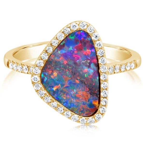 Yellow Gold Opal Doublet Ring Brynn Marr Jewelers Jacksonville, NC