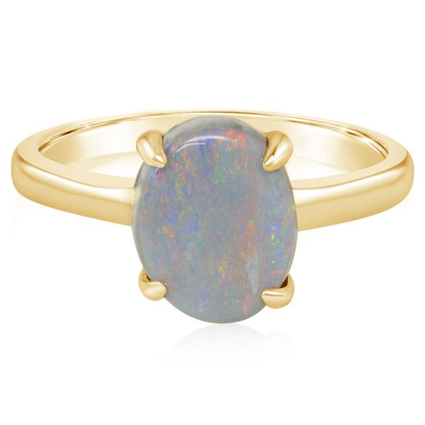 Yellow Gold Black Opal Ring Conti Jewelers Endwell, NY