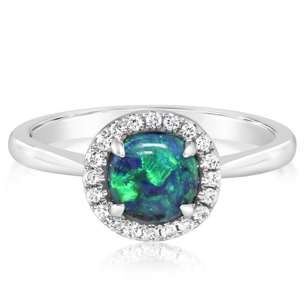 White Gold Black Opal Ring Timmreck & McNicol Jewelers McMinnville, OR