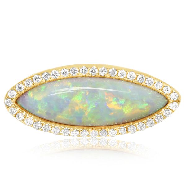 Yellow Gold Natural Light Opal Ring Arthur's Jewelry Bedford, VA