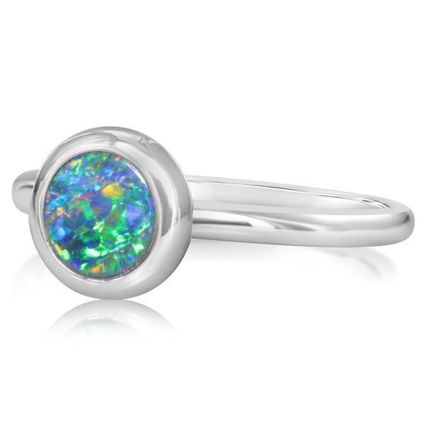 White Gold Opal Doublet Ring Roberts Jewelers Jackson, TN