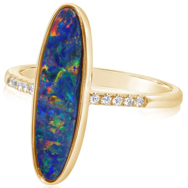 Yellow Gold Opal Doublet Ring Brynn Marr Jewelers Jacksonville, NC