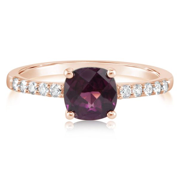 Rose Gold Rhodolite Garnet Ring Morrison Smith Jewelers Charlotte, NC