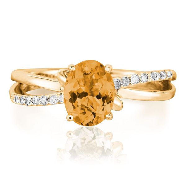 Yellow Gold Citrine Ring Mar Bill Diamonds and Jewelry Belle Vernon, PA