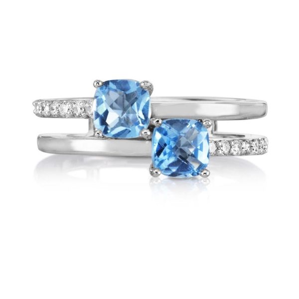 White Gold Topaz Ring Blue Heron Jewelry Company Poulsbo, WA