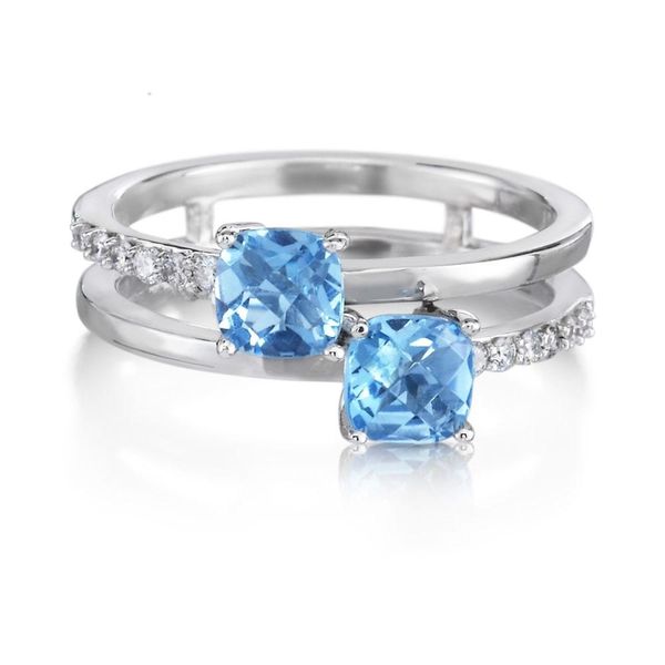 White Gold Topaz Ring Image 2 Blue Heron Jewelry Company Poulsbo, WA