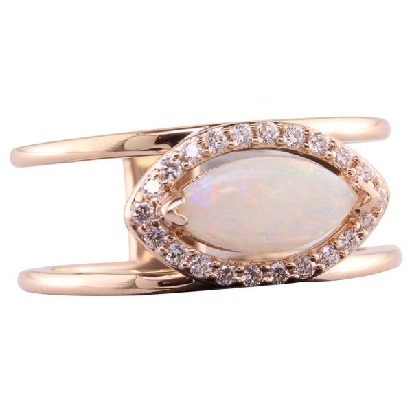 Rose Gold Calibrated Light Opal Ring J. Anthony Jewelers Neenah, WI