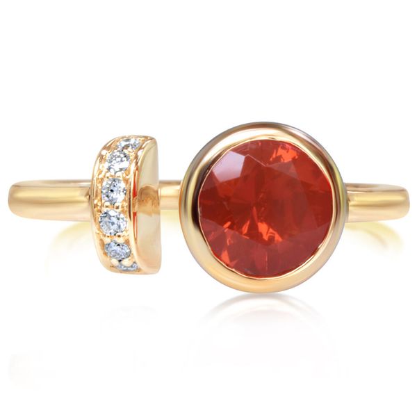 Yellow Gold Fire Opal Ring Cravens & Lewis Jewelers Georgetown, KY
