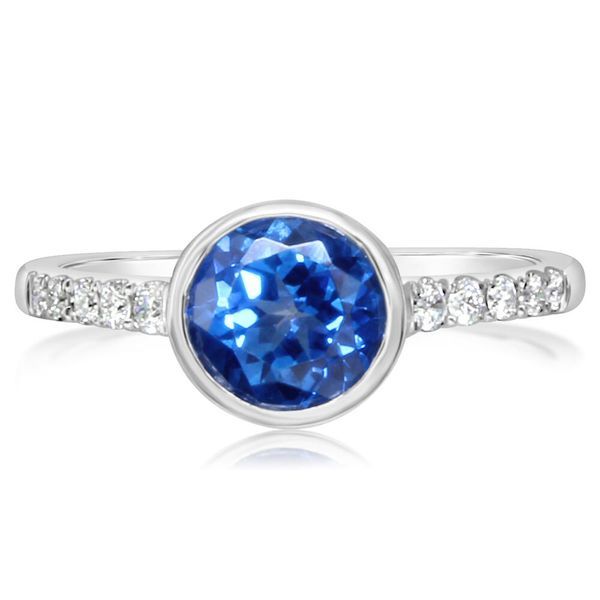 White Gold Blue Topaz Ring J. Anthony Jewelers Neenah, WI