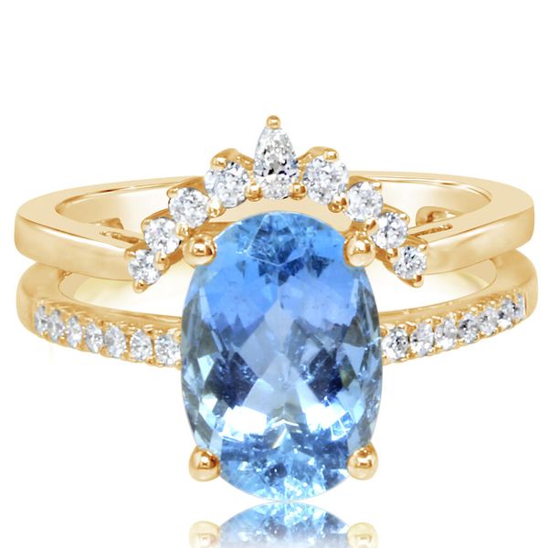 Yellow Gold Aquamarine Ring Priddy Jewelers Elizabethtown, KY