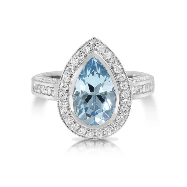 Platinum Aquamarine Ring