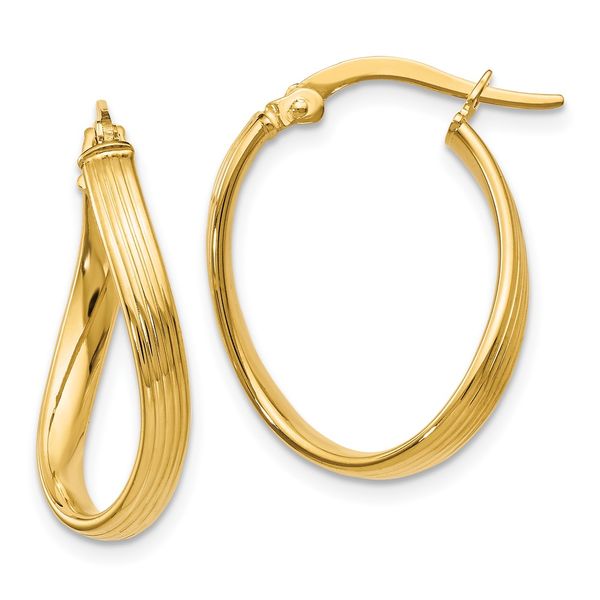 Leslie's 10K Polished Hinged Hoop Earrings Crews Jewelry Grandview, MO