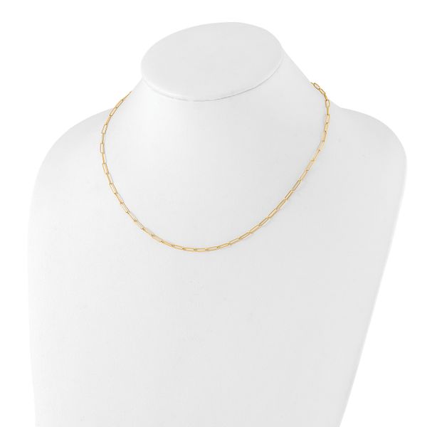 Leslie's 10K Polished Fancy Link Necklace Image 4 The Hills Jewelry LLC Worthington, OH