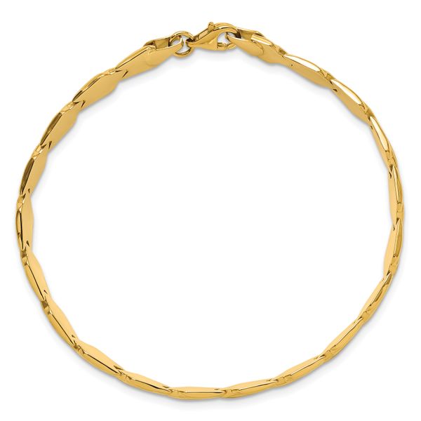 Leslie's 10K Polished and Satin Fancy Link Bracelet Image 4 Selman's Jewelers-Gemologist McComb, MS