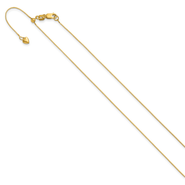 Leslie's 14K Adjustable .55mm Baby Box Chain Image 2 Greenfield Jewelers Pittsburgh, PA
