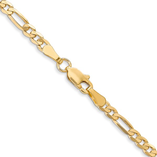 Leslie's 14K 3.25mm Flat Figaro Chain Image 3 Greenfield Jewelers Pittsburgh, PA