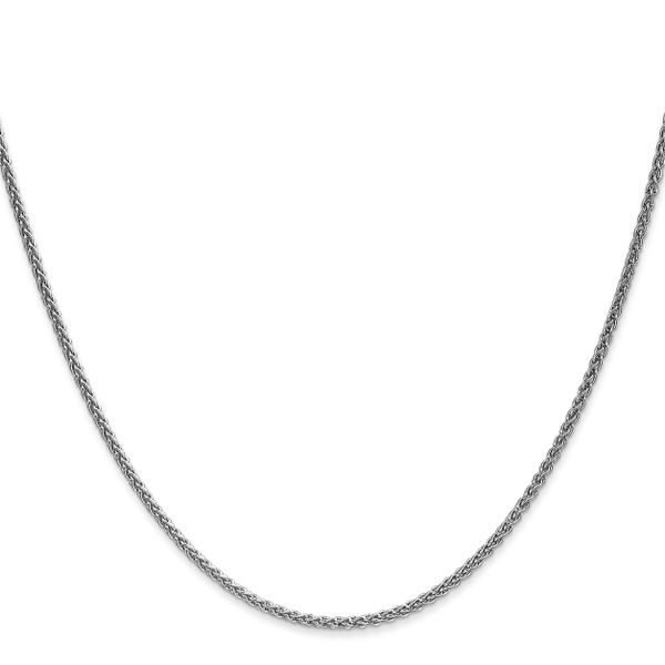 Leslie's 14K White Gold 1.65mm Spiga (Wheat) Chain Image 2 Diamond Design Jewelers Somerset, KY