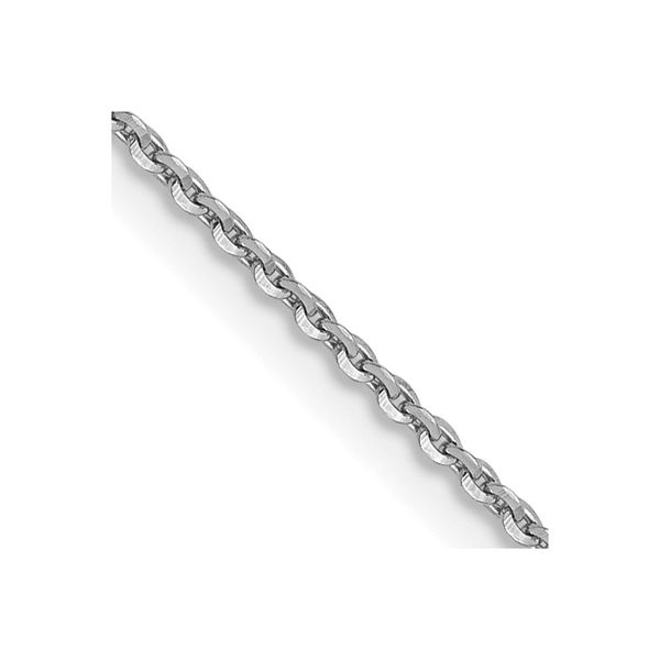 Leslie's 14K White Gold 1.0 mm D/C Cable Chain Branham's Jewelry East Tawas, MI