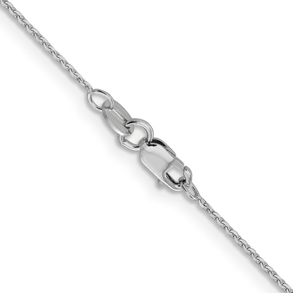 Leslie's 14K White Gold 1.0 mm D/C Cable Chain Image 3 Greenfield Jewelers Pittsburgh, PA