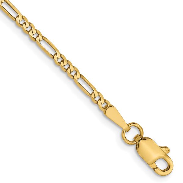 Leslie's 14K 1.8mm Flat Figaro Chain Anklet Oak Valley Jewelers Oakdale, CA