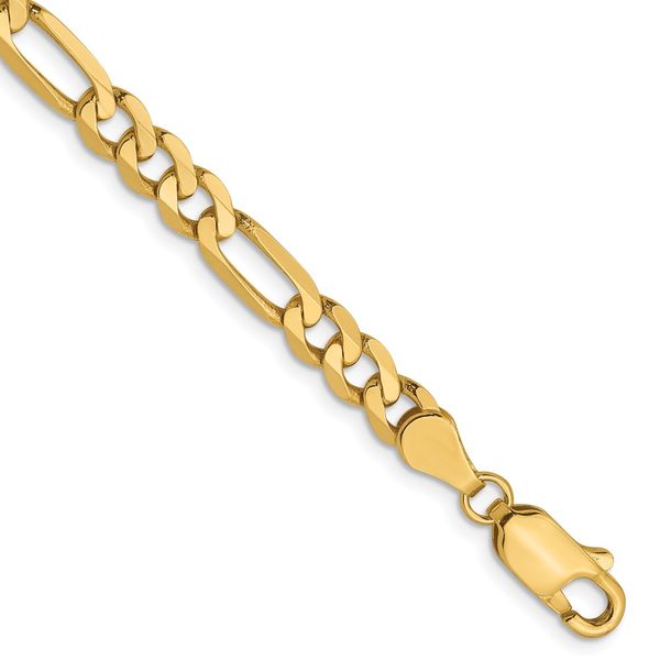 Leslie's 14K 4.75mm Flat Figaro Chain Peran & Scannell Jewelers Houston, TX