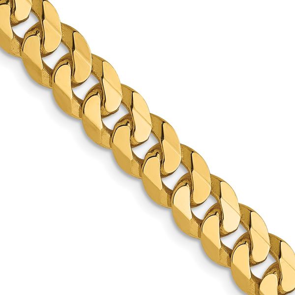 Leslie's 14K 6.1mm Flat Beveled Curb Chain Greenfield Jewelers Pittsburgh, PA