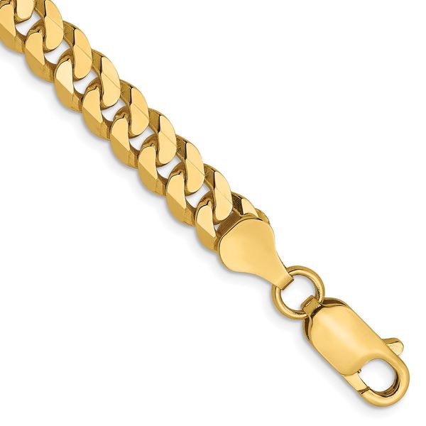 Leslie's 14K 6.1mm Flat Beveled Curb Chain Johnson Jewellers Lindsay, ON