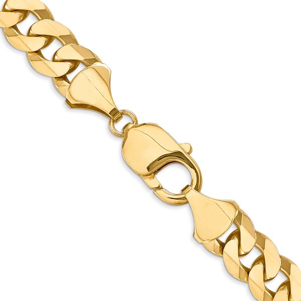 Leslie's 14K 9.5mm Flat Beveled Curb Chain Image 3 Glatz Jewelry Aliquippa, PA