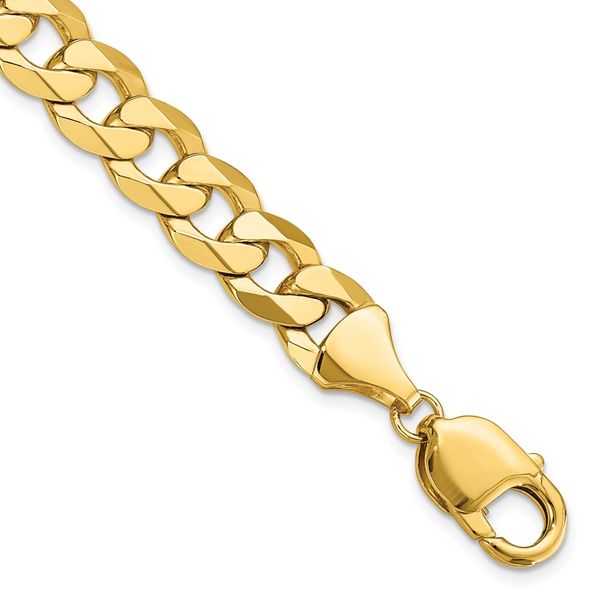 Leslie's 14K 9.5mm Flat Beveled Curb Chain Greenfield Jewelers Pittsburgh, PA