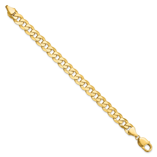 Leslie's 14K 9.5mm Flat Beveled Curb Chain Image 2 Greenfield Jewelers Pittsburgh, PA