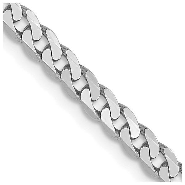 Leslie's 14K White Gold 2.9mm Flat Beveled Curb Chain Lennon's W.B. Wilcox Jewelers New Hartford, NY