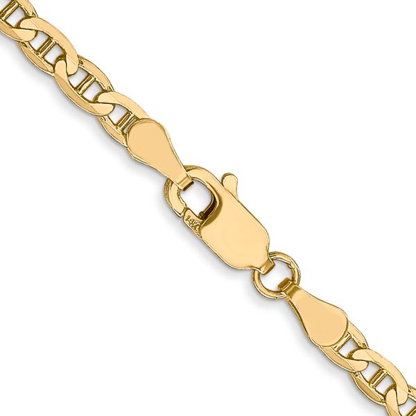 Leslie's 14K 3mm Concave Anchor Chain Image 3 Peran & Scannell Jewelers Houston, TX