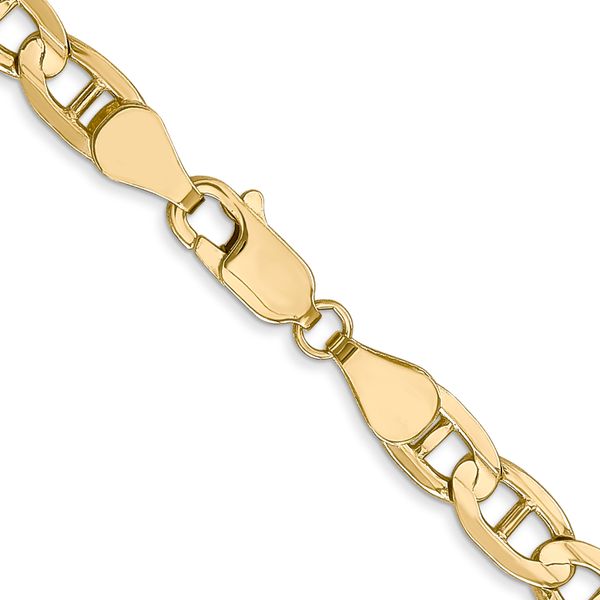 Leslie's 14K 5.25mm Concave Anchor Chain Image 3 Peran & Scannell Jewelers Houston, TX