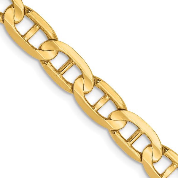 Leslie's 14K 5.25mm Concave Anchor Chain Greenfield Jewelers Pittsburgh, PA