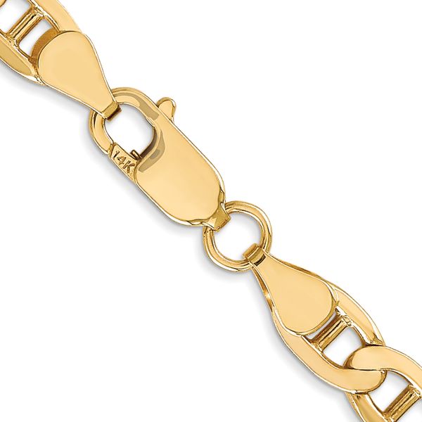 Leslie's 14K 6.25mm Concave Anchor Chain Image 3 Peran & Scannell Jewelers Houston, TX