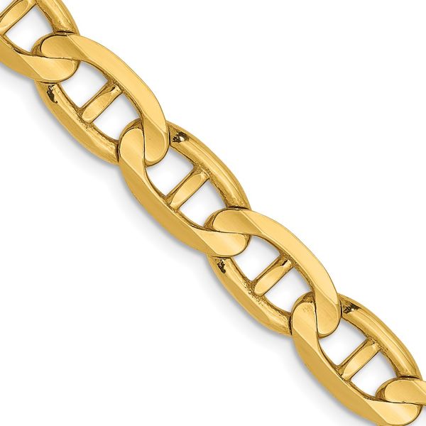 Leslie's 14K 6.25mm Concave Anchor Chain Arlene's Fine Jewelry Vidalia, GA