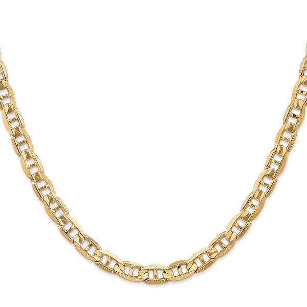 Leslie's 14K 6.25mm Concave Anchor Chain Image 2 Peran & Scannell Jewelers Houston, TX
