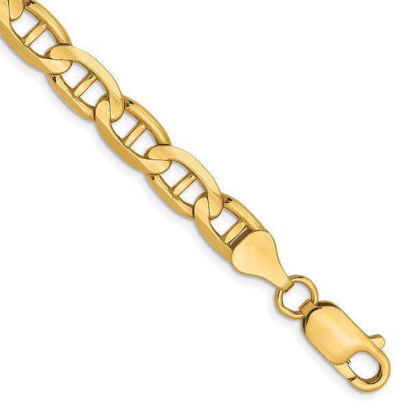 Leslie's 14K 6.25mm Concave Anchor Chain Greenfield Jewelers Pittsburgh, PA