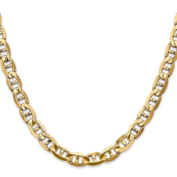 Leslie's 14K 7mm Concave Anchor Chain Image 2 Greenfield Jewelers Pittsburgh, PA