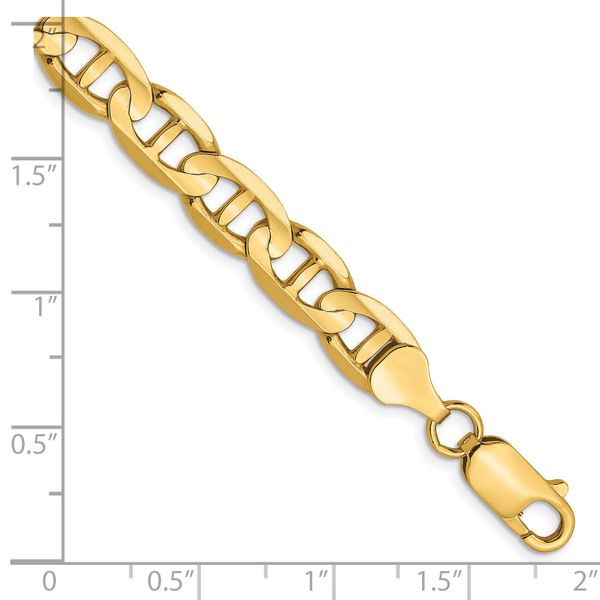 Leslie's 14K 7mm Concave Anchor Chain Image 2 Greenfield Jewelers Pittsburgh, PA