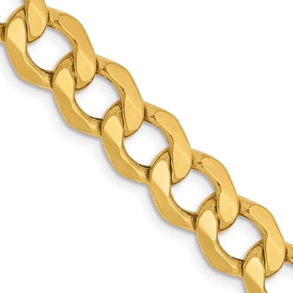 Leslie's 14K 7mm Semi-Solid Curb Link Chain Oak Valley Jewelers Oakdale, CA