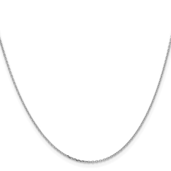 Leslie's 14K White Gold 1.05mm D/C Cable Chain Image 2 Lennon's W.B. Wilcox Jewelers New Hartford, NY