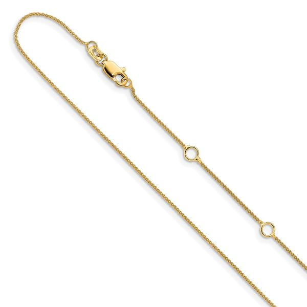 9k Rose Gold Anchor Slider Adjustable Chain (0.9mm)