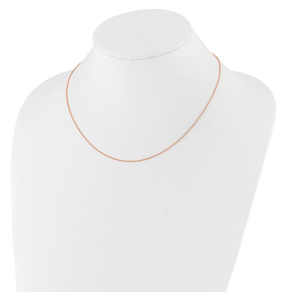 Leslie's 14k Rose Gold 1.25mm Round Cable 1in+1in Adjustable Chain Image 2 Minor Jewelry Inc. Nashville, TN