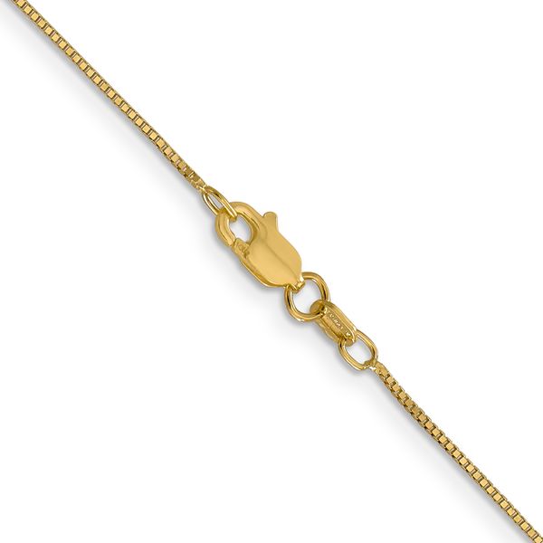 Leslie's 14K .7mm Box with Lobster Clasp Chain Image 3 Peran & Scannell Jewelers Houston, TX
