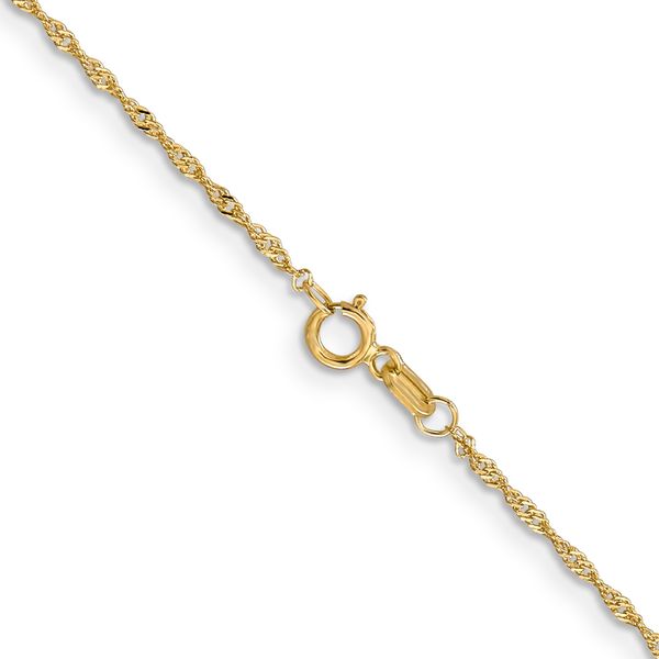 Leslie's 14K 1mm Singapore with Lobster Clasp Chain Image 3 Patterson's Diamond Center Mankato, MN
