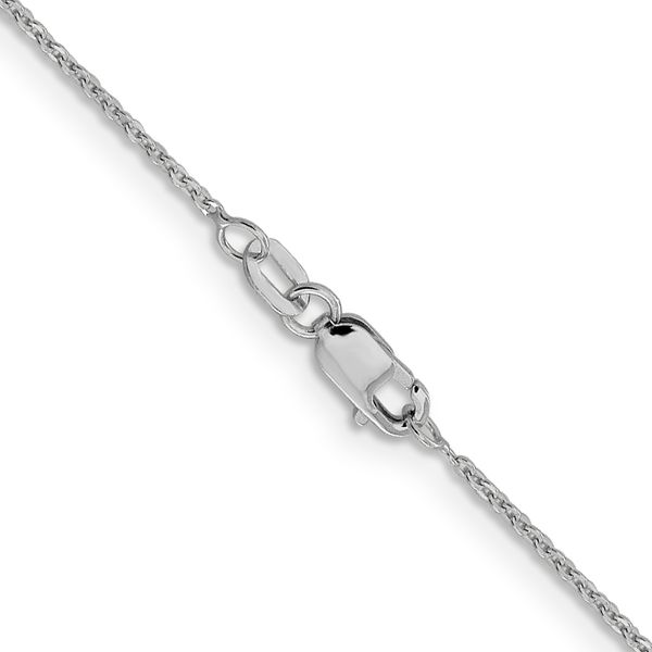 Leslie's 14K White Gold 1.1mm Flat Cable Chain Image 3 Branham's Jewelry East Tawas, MI