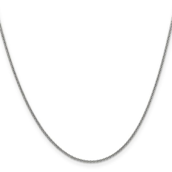 Leslie's 14K White Gold 1.6mm Round Cable Chain Image 2 Diamond Design Jewelers Somerset, KY